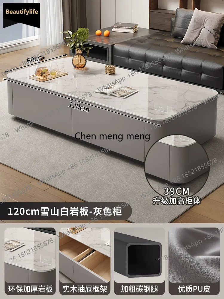 

c139 Artificial Board Glass Coffee Table Living Room Luxury Designer Black Lounge Side Center Table Mid-century Nordic Furniture