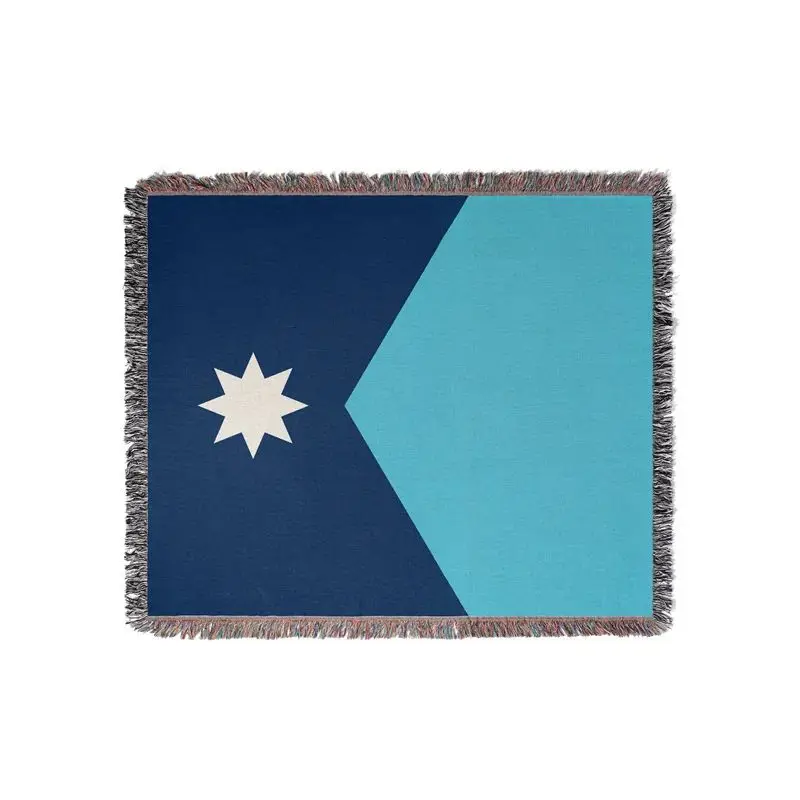 Aertemisi Minnesota United States of America Jacquard Fringed Woven Throw Blanket
