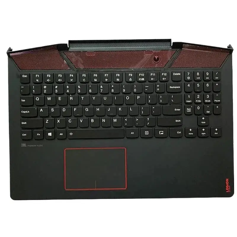 FORUS English Backlit Keyboard with Shell C Cover Palmrest Upper Case and Touchpad for Lenovo Legion Y720-15IKB Laptop 5CB0N6727