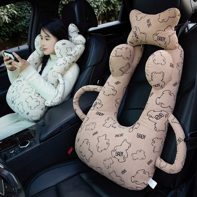 High-end children's car sleeping device car seat belt, rear seat pillow for long-distance rides fixed baby pillow