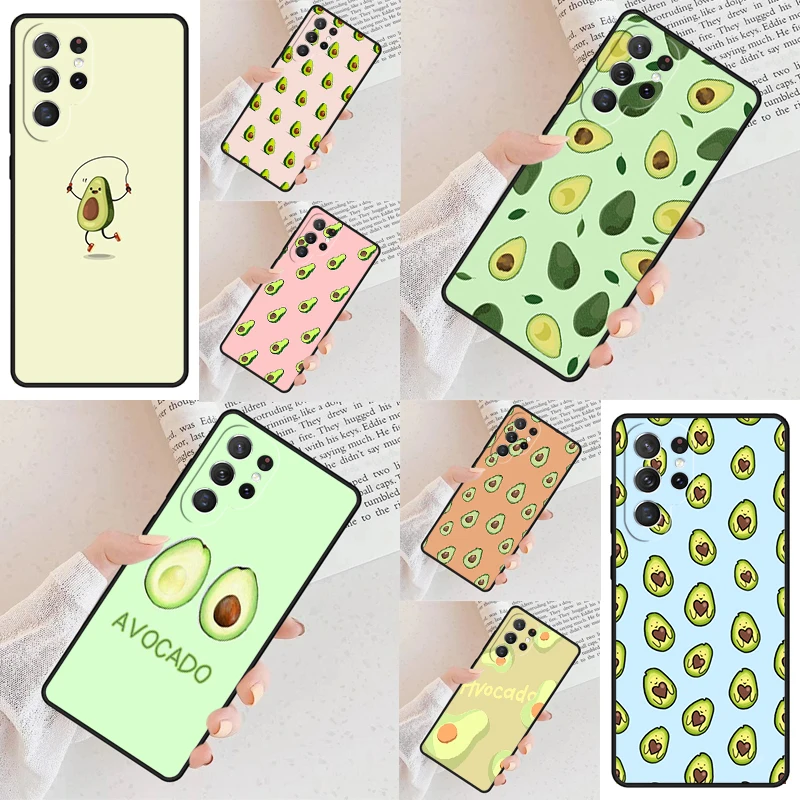 

Милый чехол для телефона с изображением авокадо и еды для Samsung Galaxy S24, S23, S22, S21 Ultra, S10, Note 10 Pro, S20 Plus, FE S9, S8, чехол