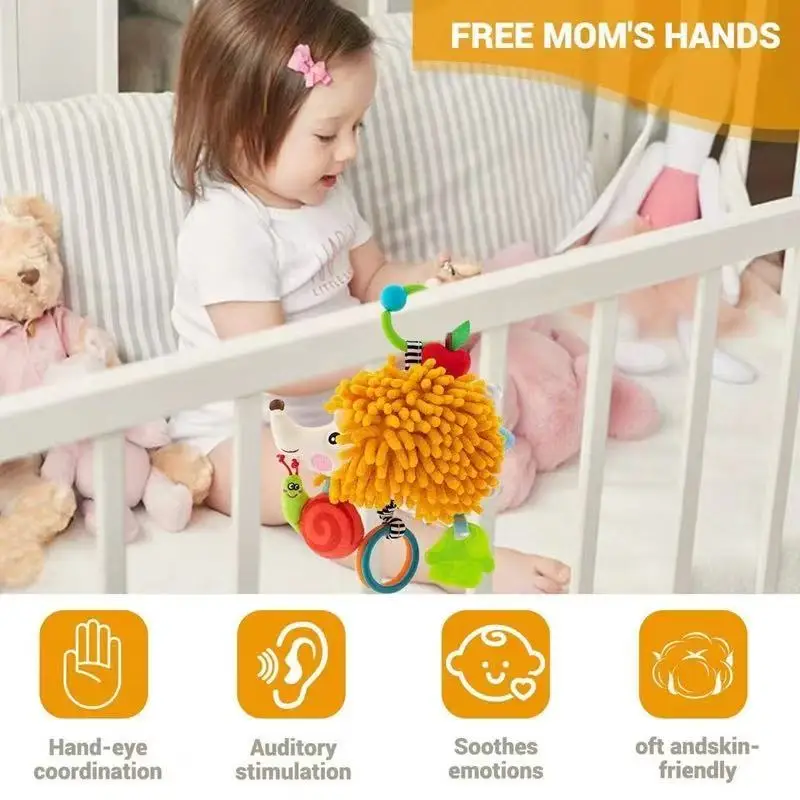 Baby Bildung Spielzeug Gehirn Entwicklungs Griff Niedliche Plüsch Spielzeug Krippe Bett Mobile Hängen Rassel