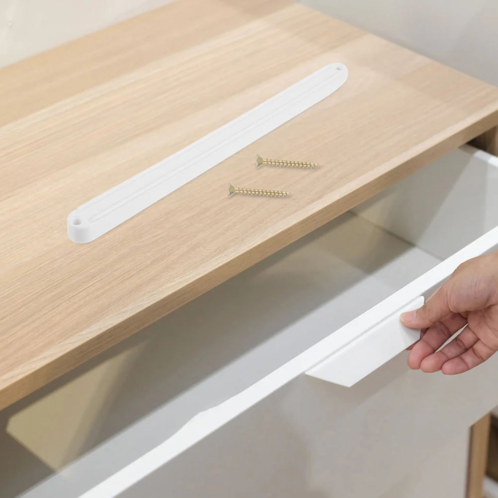 

2 Pcs Plastic Drawer Rails Cabinet Slides Track Glides and Side Mount Vanity Tables Replacement Parts Soft Guides