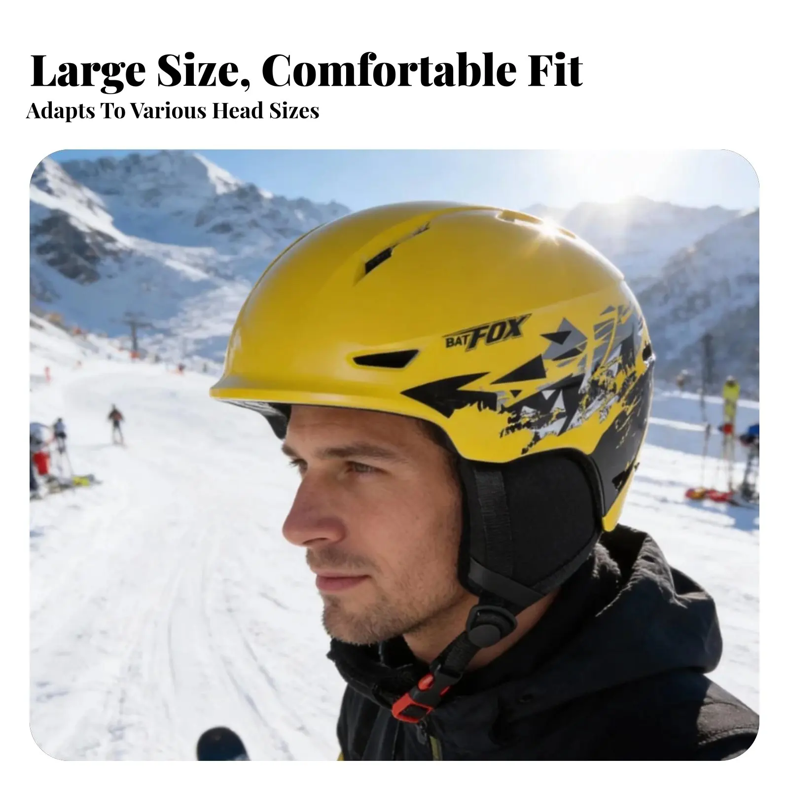 

Теплый лыжный шлем, для сноуборда, профессиональный зимний шлем, для взрослых, ударопрочный, большой размер