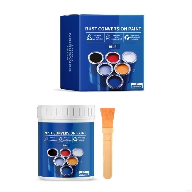 300g Water Based Rust Inhibitor Paint with Brush Offering Weatherproof & Colorful Protective Coating for Metal Surfaces