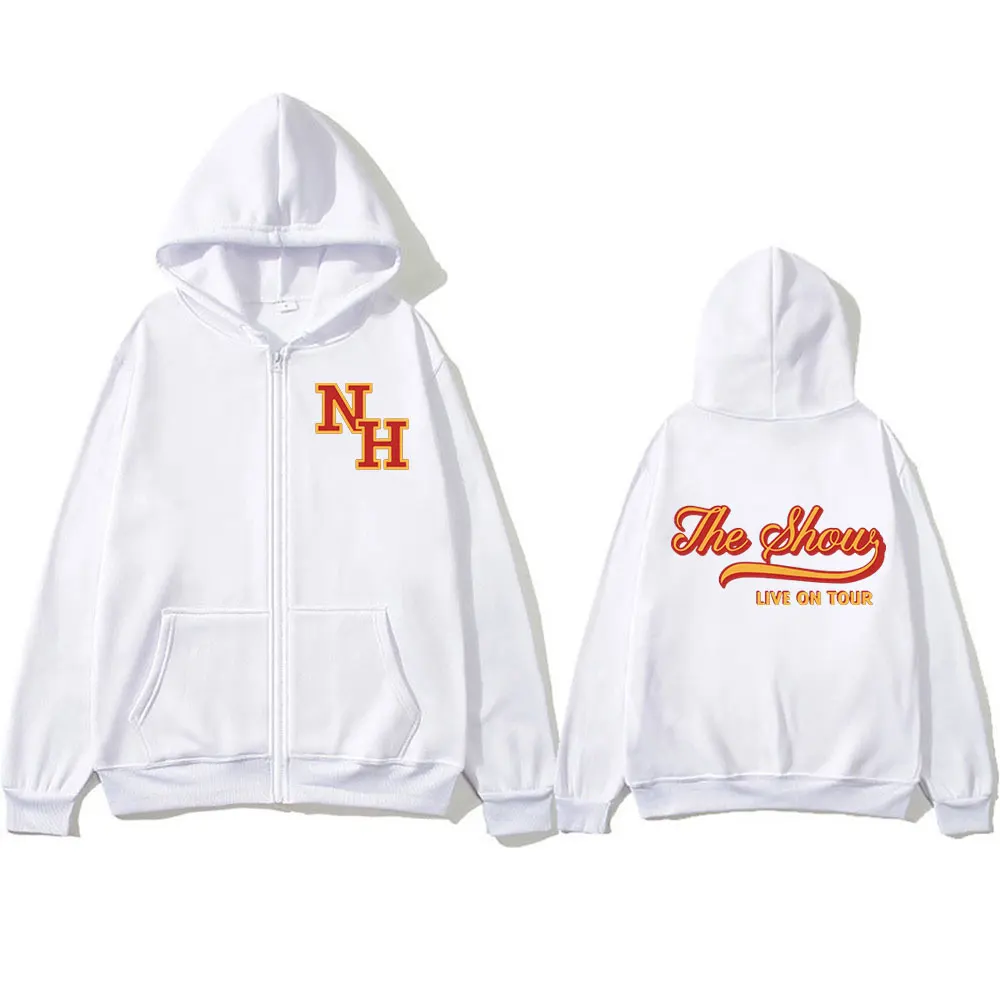 Niall Horan The Show Live on Tour Hoodie Pria Wanita, pullover hoodie kasual ritsleting ukuran besar Hip Hop modis untuk pria dan wanita