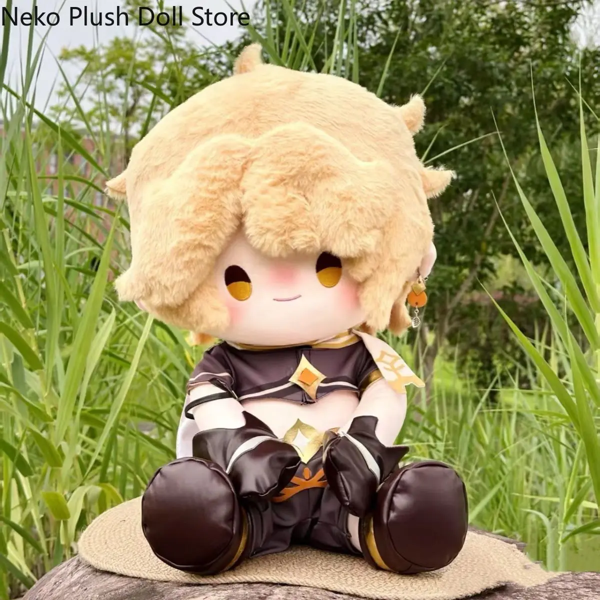 

Game Genshin Impact Aether Anime Plush Stuffed Cotton Body Change Clothes Doll Dress Up Toys Cushion 40CM