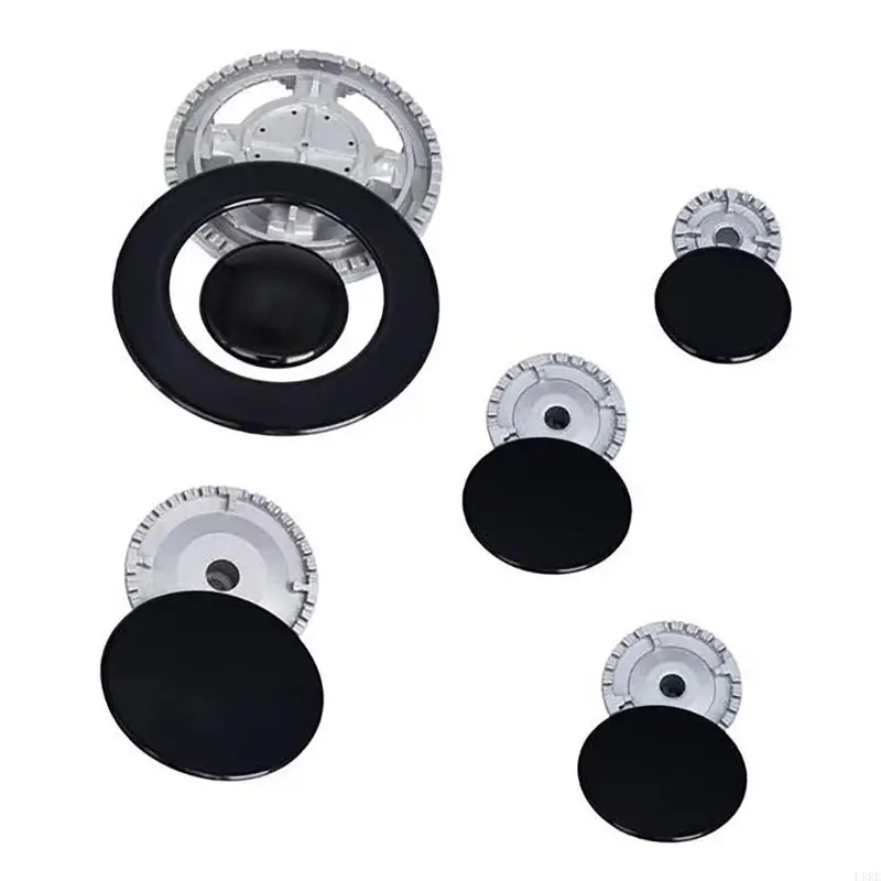 L8RE Cooker Hat تعيين شعلات الأدوات العملية و Crotts و Caps Flame مجموعة غطاء اللهب أغطية المدى المعدني مجموعة للموقد