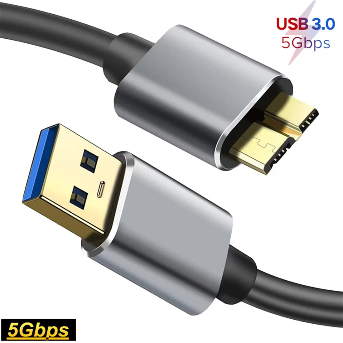 Hard Drive External Cable USB Micro B Cable HDD Cable Micro Data Cable SSD Sata Cable for Samsung Hard Disk Micro B USB3.0 Cable