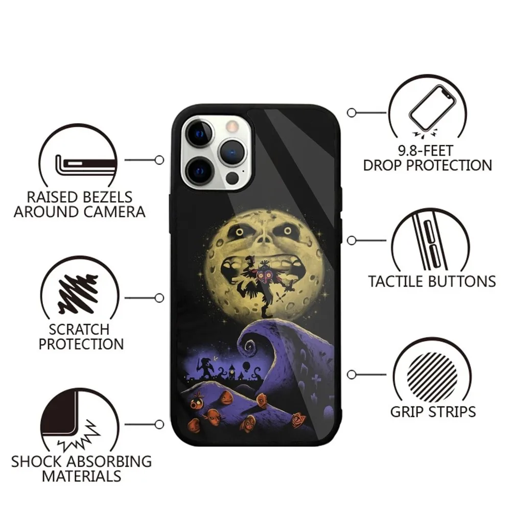 Z-Zeldas M-Majoras Mask Phone Case For iPhone 15,14,13,12,11,Plus,Pro,Max Mini Magsafe Magnetic Wireless Charging