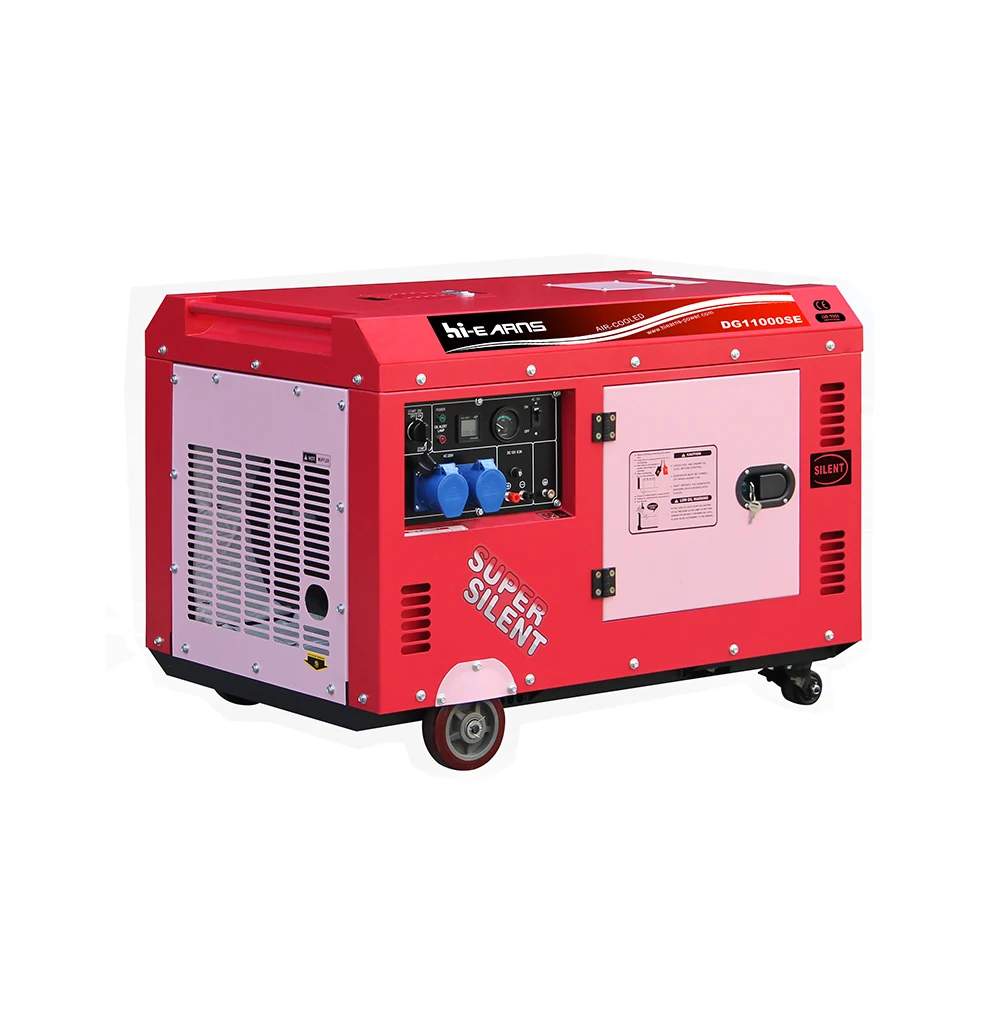 

Hi-earns 8kw 10kva silent type air cooled 198F engine made in china die·sel generators prices