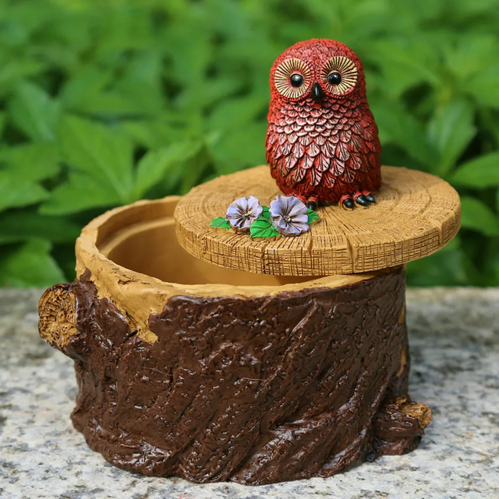 

Стильный декоративный поднос в форме совы, милая мультяшная фигурка из смолы для сигарет, настольное украшение