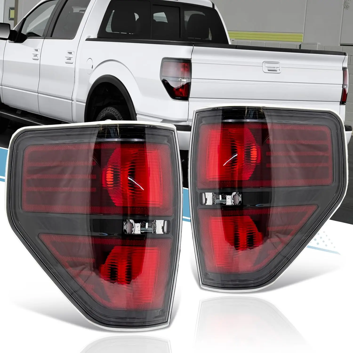 

Brake Tail Light Assembly for 2009-2014 Ford F150 Smoked (Driver & Passenger)