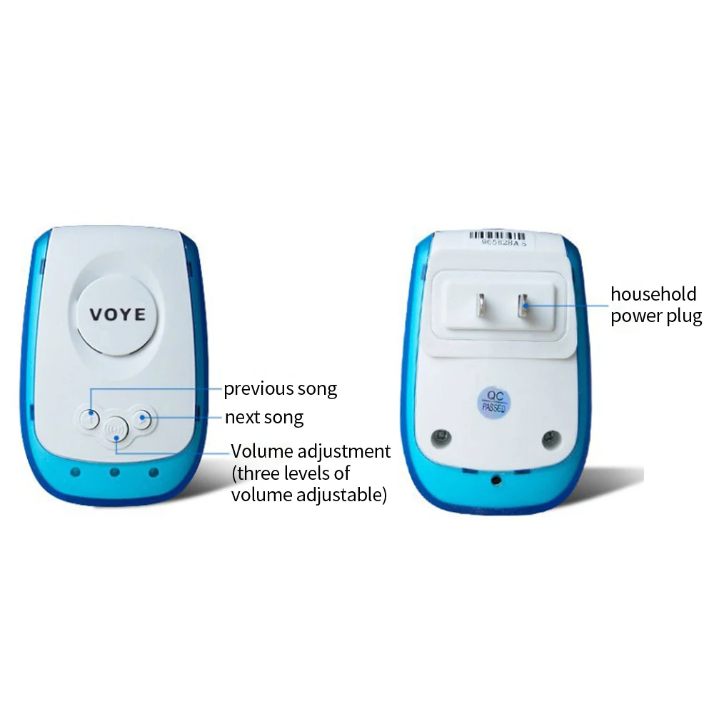 Wireless Doorbell Driveway Alarm PIR Motion Sensor 315MHz 70M Long Range 38 Tunes USB Power Transmitter Receiver Elderly Pager
