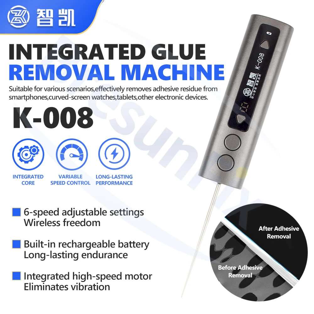ZHIKAI K-008 All-in-One Screen Adhesive Remover for Mobile Repair Flat Screen Curved Screen Watches Tablet Adhesive Removal Tool