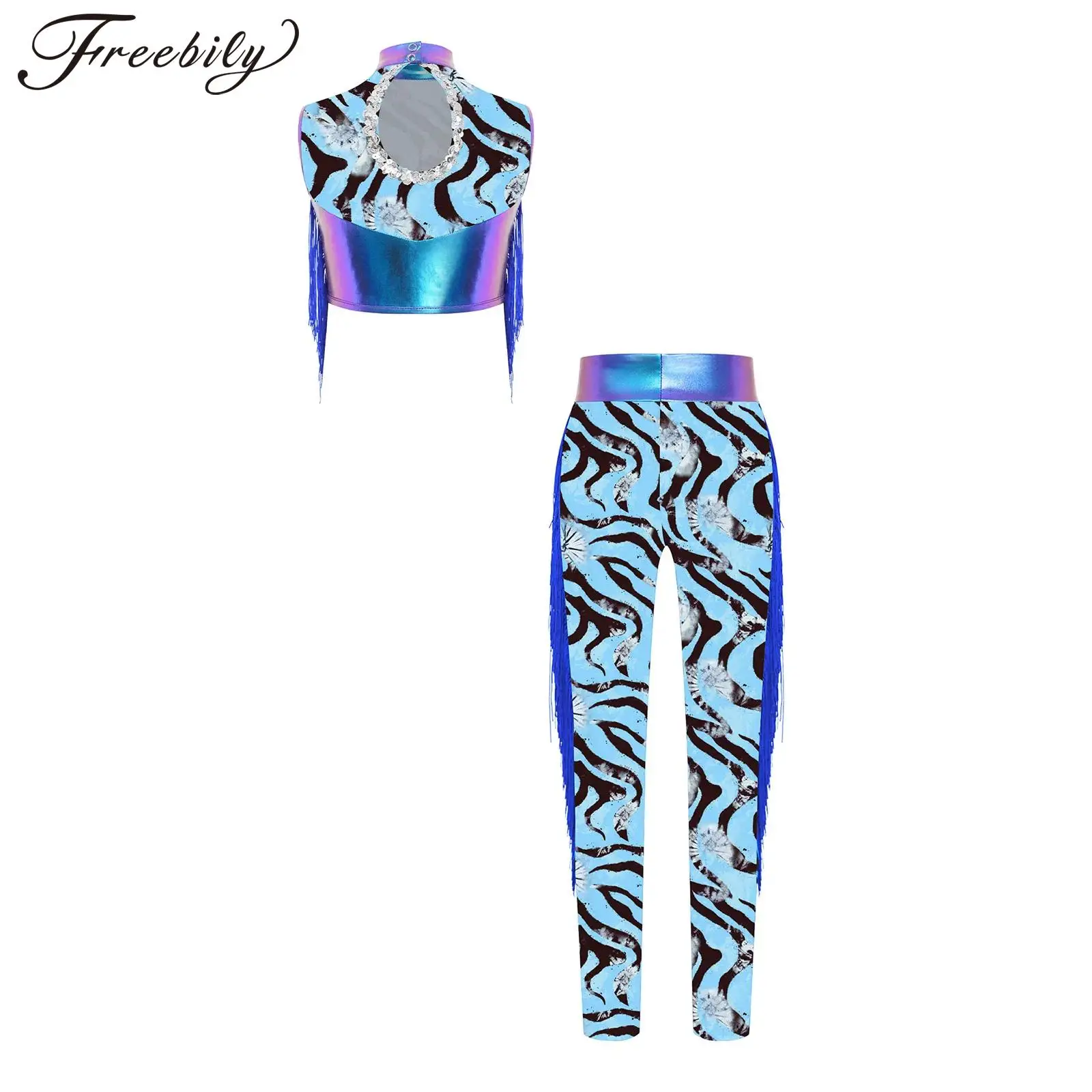 

Детский костюм для джазовых танцев с принтом для девочек, детский костюм для танцевальной вечеринки в стиле хип-хоп, комплекты одежды для дискотеки в стиле хип-хоп, танцевальные костюмы