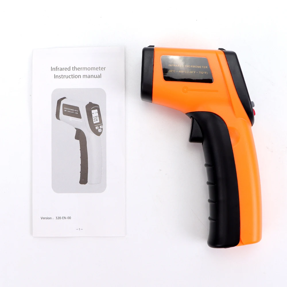 Termómetro infrarrojo electrónico, medidor de temperatura sin contacto láser, pantalla LCD Digital, lectura instantánea, para el hogar, 50-400 ℃