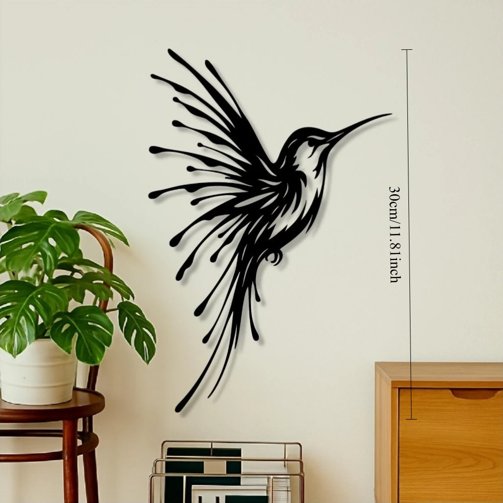 CIFBUY Iron Wall Art Hummingbird Metal Waterproof Sculpture For Home Hanging Decor Gift