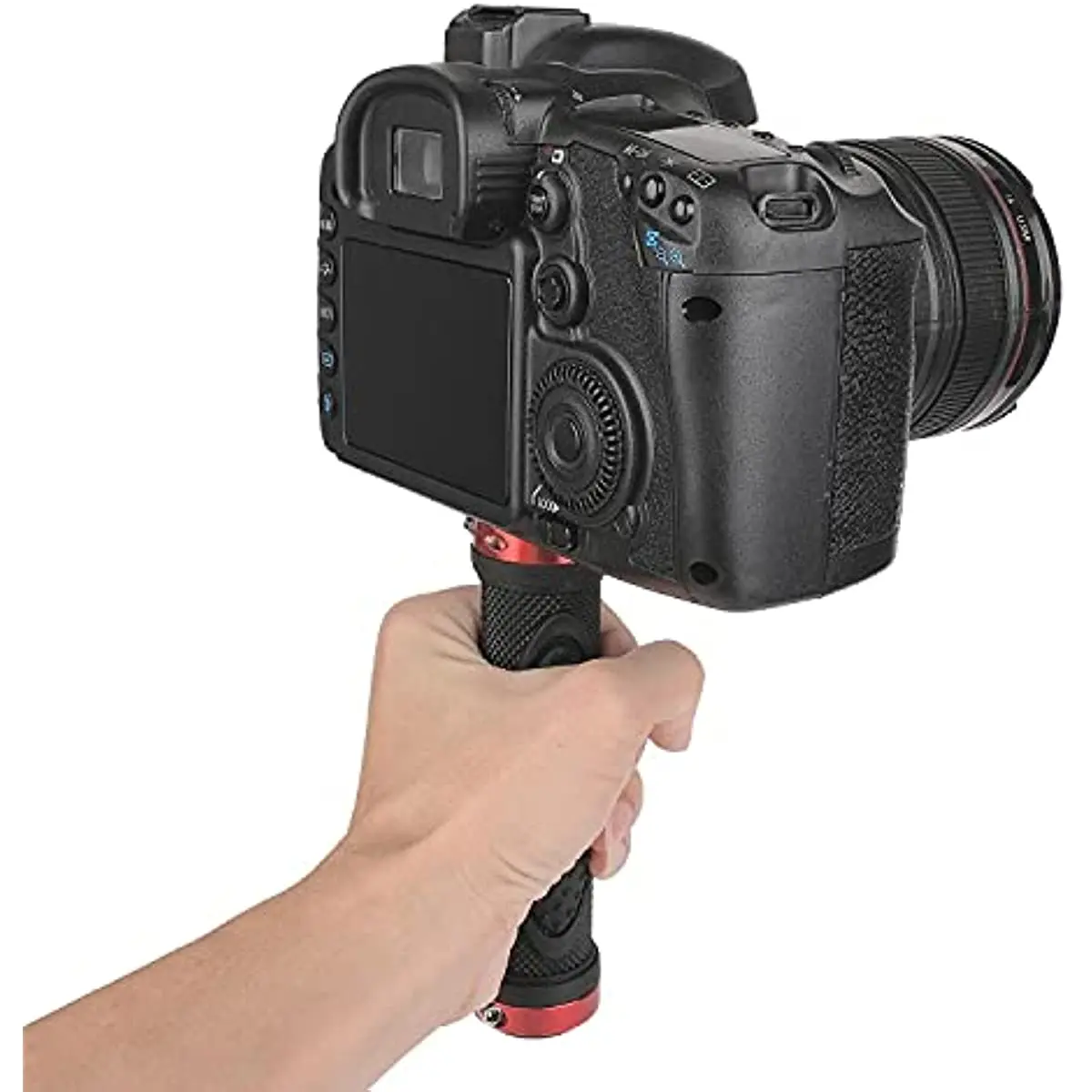 Stabilisateur de caméra avec poignée de montage, avec vis mâle de 1/4 pouces, pour caméscope vidéo numérique, lumière LED, téléphone