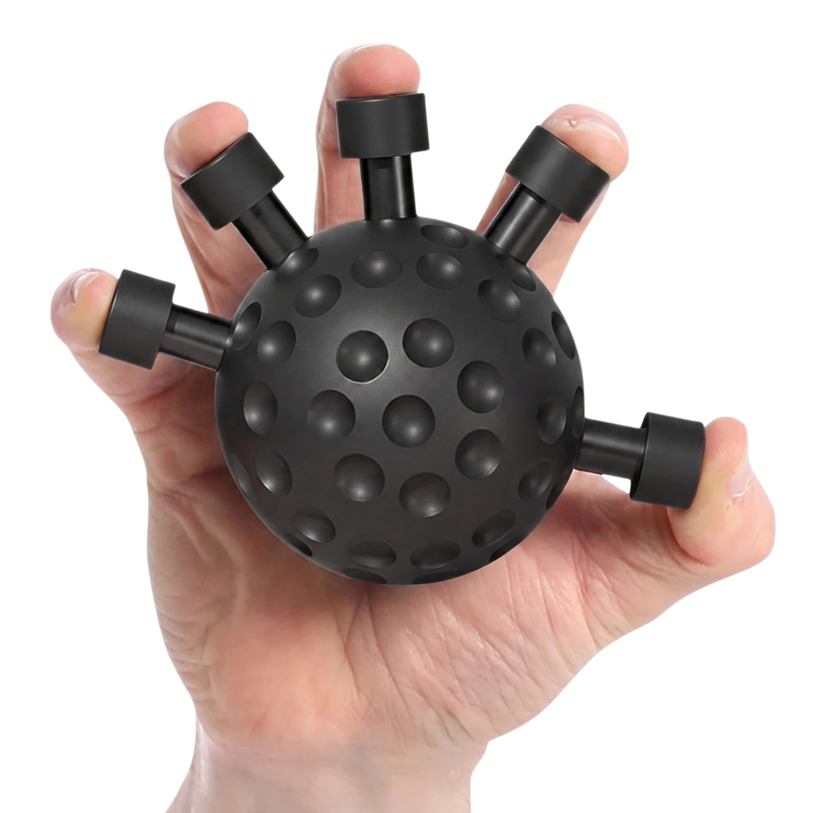 Hawk Claw Grip Trainer Ball 5 Finger Forearm Strengthener for Climbing Hand Workout ABS Red Black
