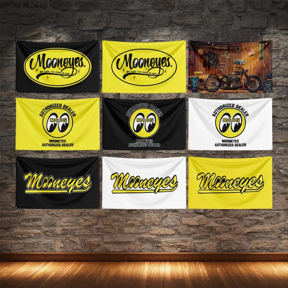 Mooneyes Flag Polyester Digital Printing Classic Cars Banner