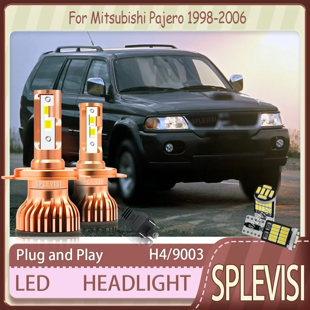 

More Durable Light Up the Road Far Ahead H4 LED HEADLIGHT For Mitsubishi Pajero 1998 1999 2000 2001 2002 2003 2004 2005 2006
