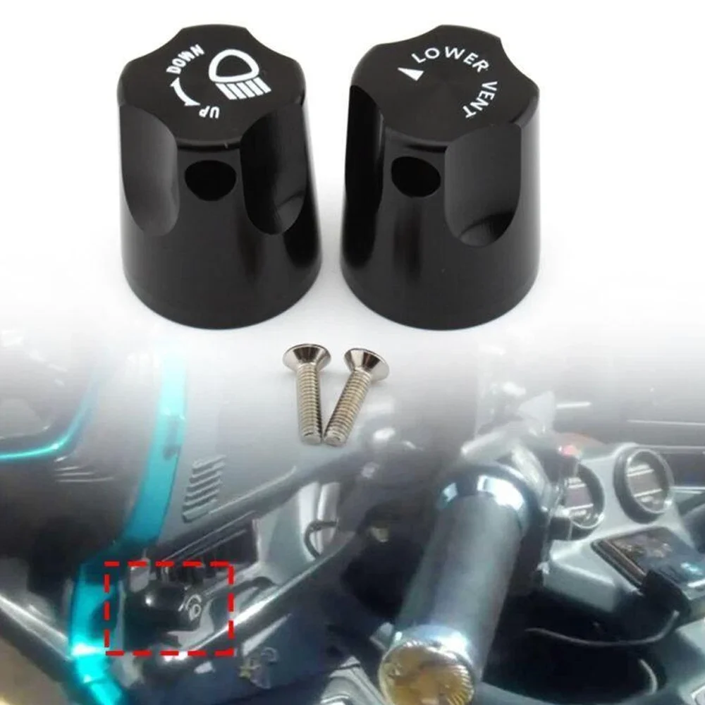 

GL1500 For Honda Goldwing Gold Wing GL 1500 1988-2000 Chrome black Headlight Up/Down Adjustment KNOB
