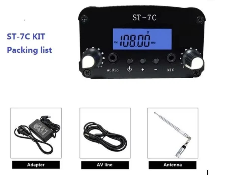 st-7c-76-108mhz-1w-7w-pll-stereo-fm-transmitter-broadcast-radio-station--power-antenna
