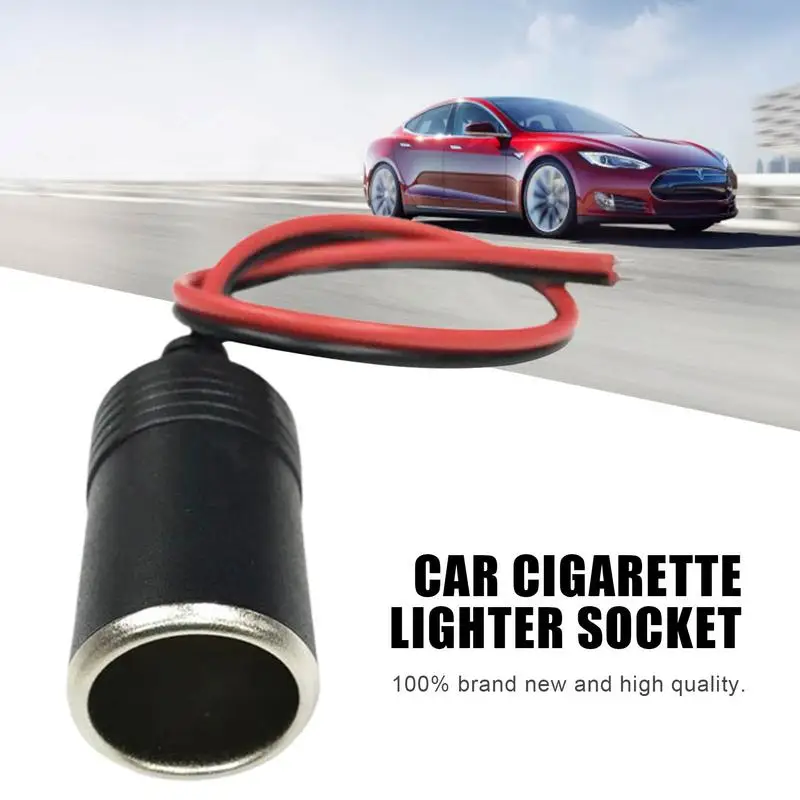 12v 10A Car Mounted Cigarette Lighters Charger With Cable Female/Male Socket Plug Connector Adapter Univers-al