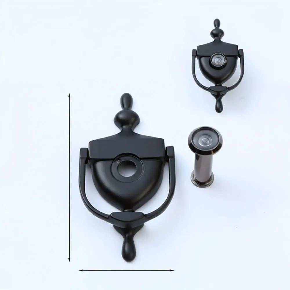 European Style Decorative Door Knocker Peephole Zinc Alloy Hardware For Residential Front Door Security Solution