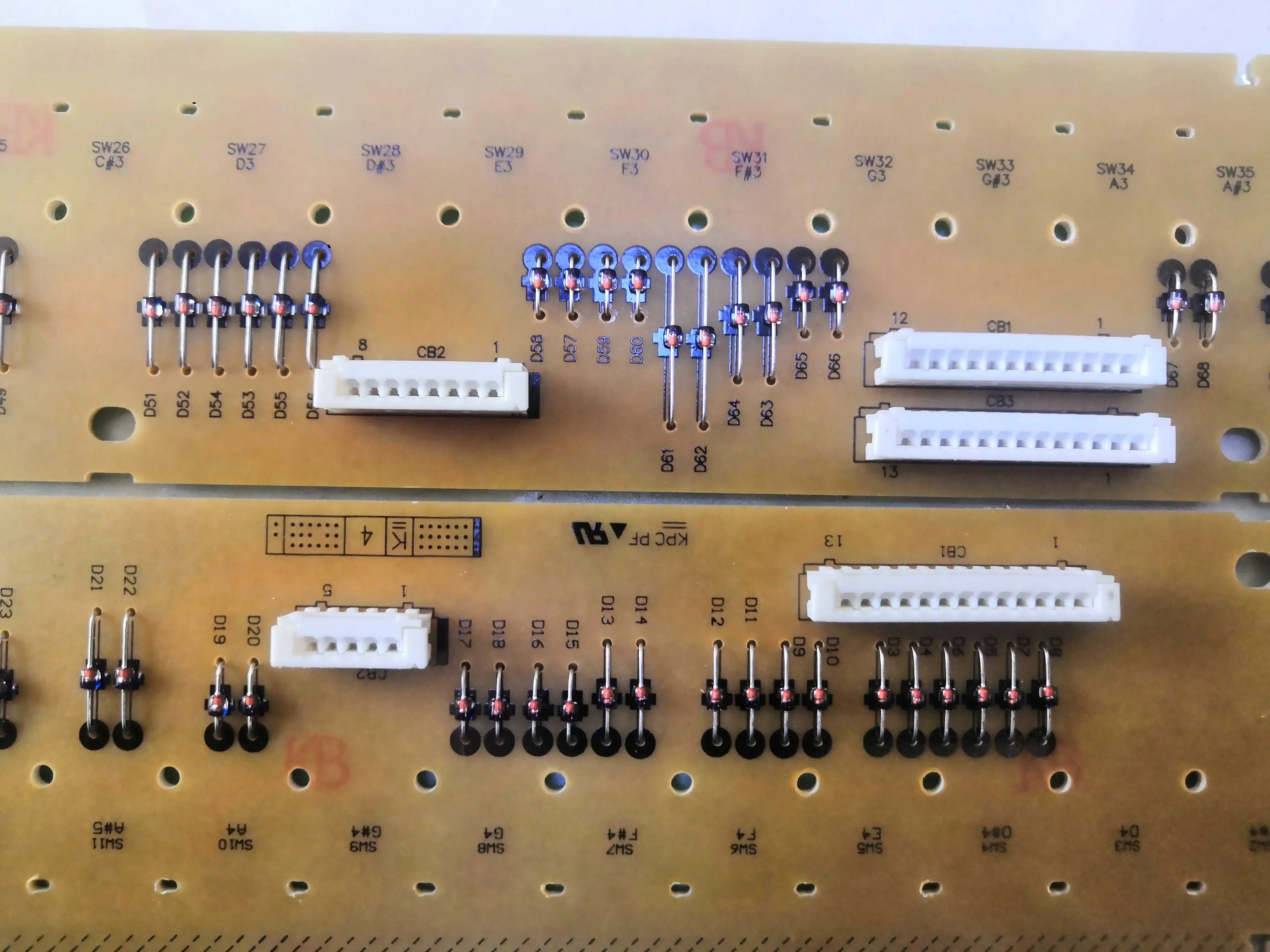 For Yamaha PSR- SX700 SX900 SX950 Key Contact Mk Board PCB YJ645 YJ646