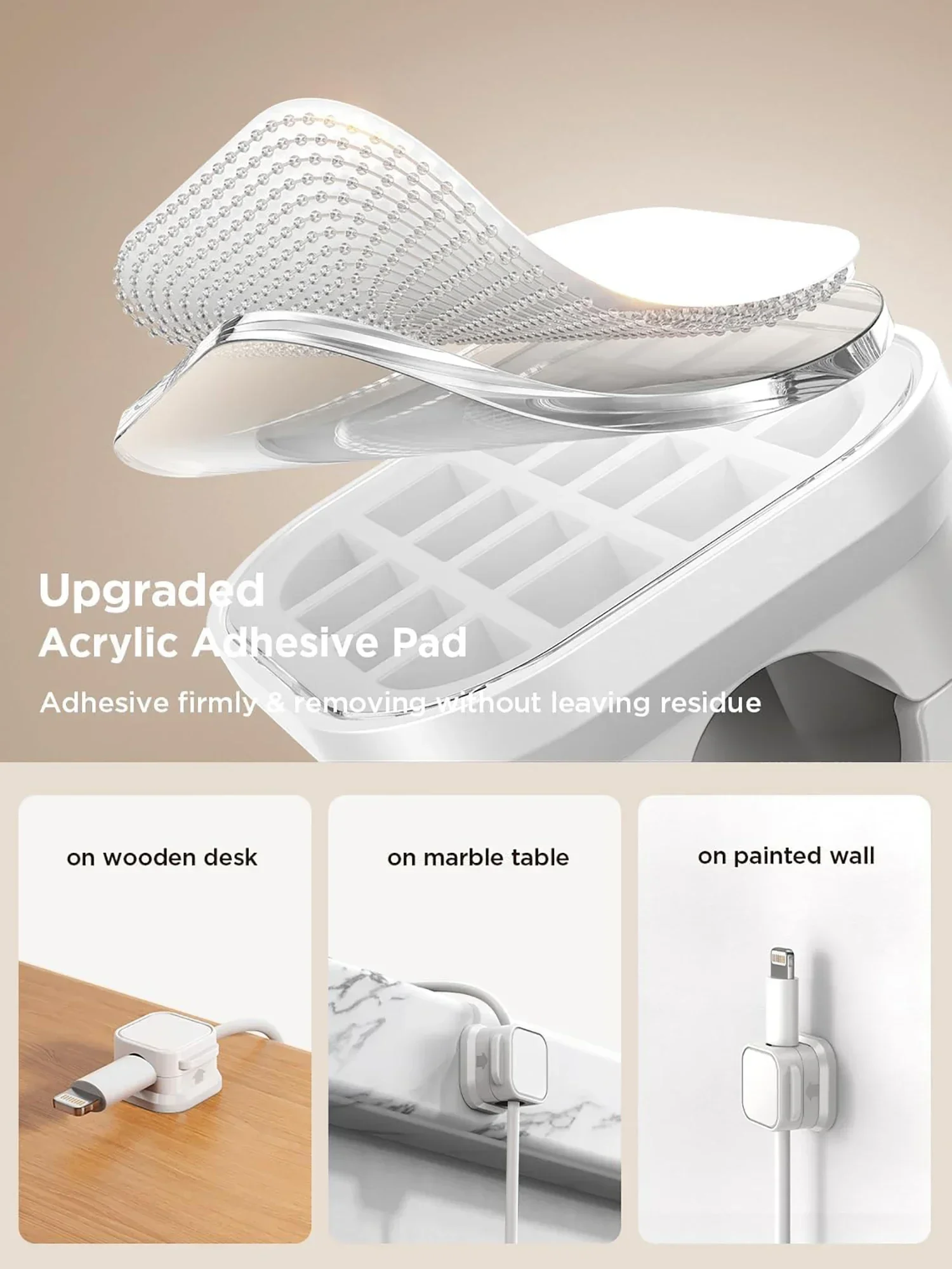 ​ مشابك كابلات مغناطيسية حامل سلك قابل للتعديل |   لاصق تحت المكتب Mgmt منظم للمنزل والمكتب والسيارة ومنضدة سطح المكتب ​ ​