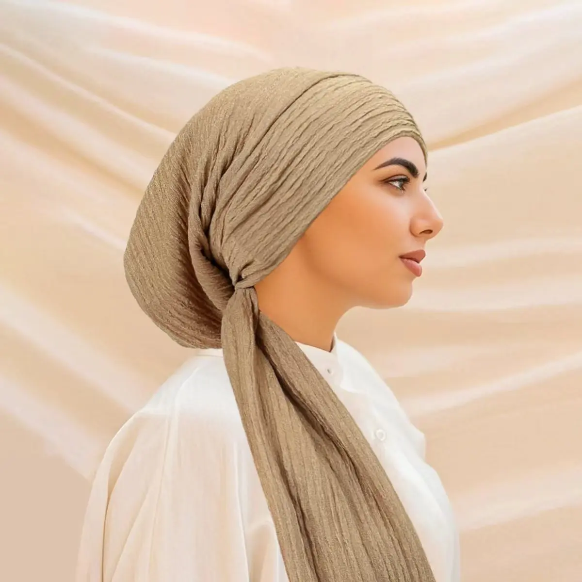 Gorro turbante con nudo de primavera de lujo para mujer, gorro para quimio, pañuelo musulmán para la cabeza, gorro elegante para cubrir el cabello para mujer, Bandana