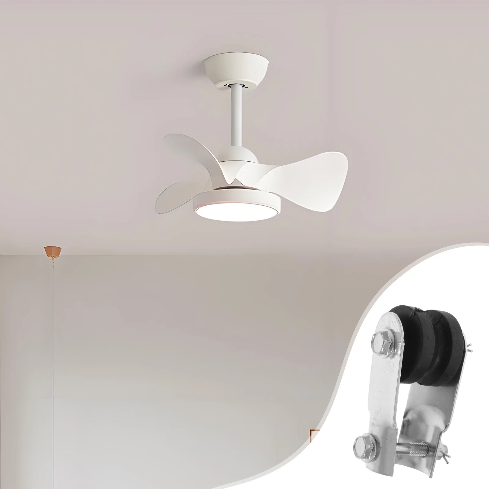 

Fan Light Rod Fixing Clamp Smooth Adjustable Pulley Ceiling Fan Mounting Tool Hanging Lamp Vintage Pendant Pulley Wheel