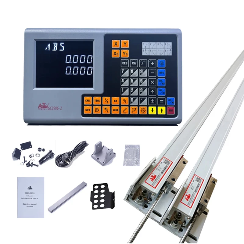 Imagem -03 - Digital Readout Torno Fresadora Máquina Cnc Escala Linear Escala Linear Régua Eixos Eixos Conjunto Dro 501000 mm Unidades Unidades