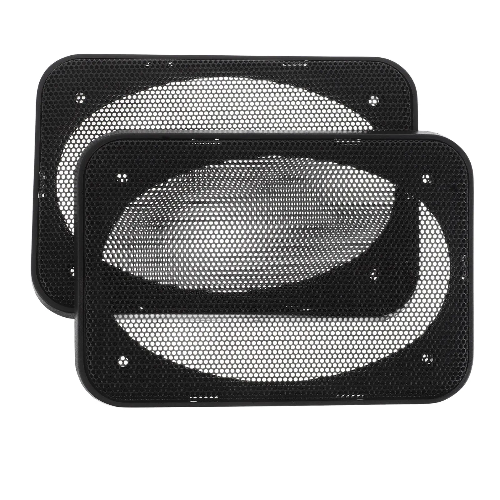 2Pcs Universal Speaker Grille Covers Metal Mesh 6.37x4.44 Round Subwoofer Dust Cap Car Audio Speaker Guard Woofer Protector