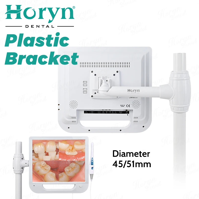 

46mm /51mm de n,tal Chair Unit LCD mon itor Holder Arm Metal for Intraoral cam era Endoscope Bracket