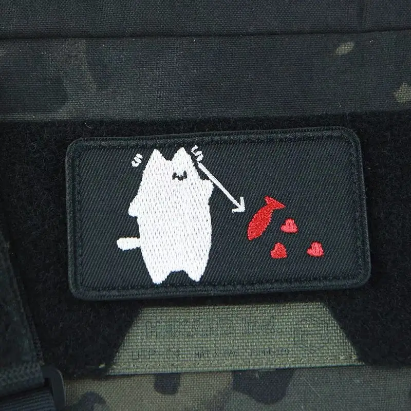 

Edward Pirate Cat Morale Badge Cartoon Fishing Embroidery Patch Military Outdoor Equipment Backpack Tactical Stickers