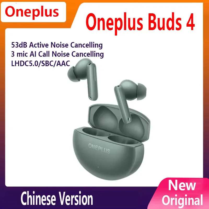 Oneplus Buds 4 TWS Беспроводные Bluetooth-наушники LHDC 5,0 55 дБ с активным шумоподавлением, срок службы батареи 45 часов для Oneplus 13