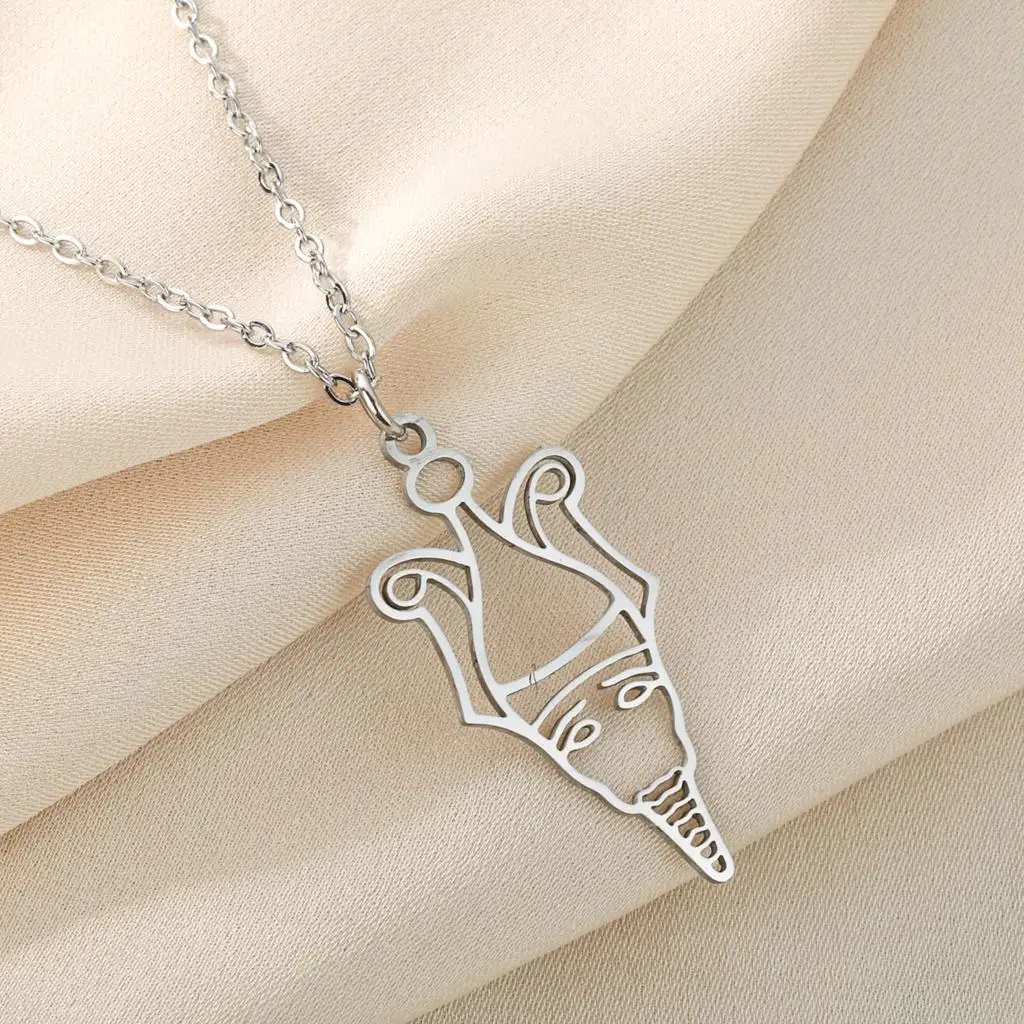 Todorova Stainless Steel Judge of the Dead Pendant Egypt Zodiac God Necklace For Women Men Egyptian Jewelry Gift