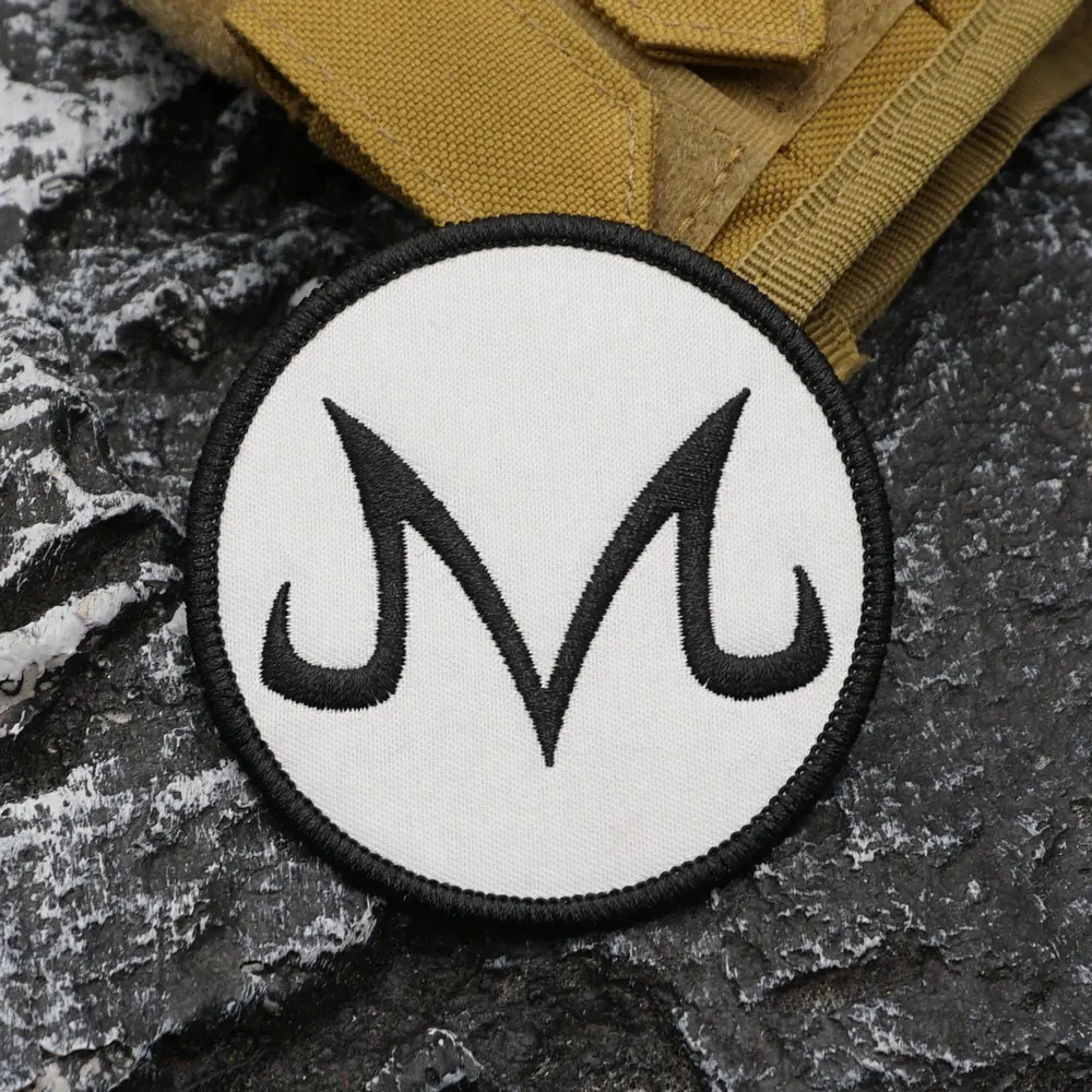 Majin M Embroidered Patch with merrow border, Sewable Applique for Clothing and Backpack Accessories