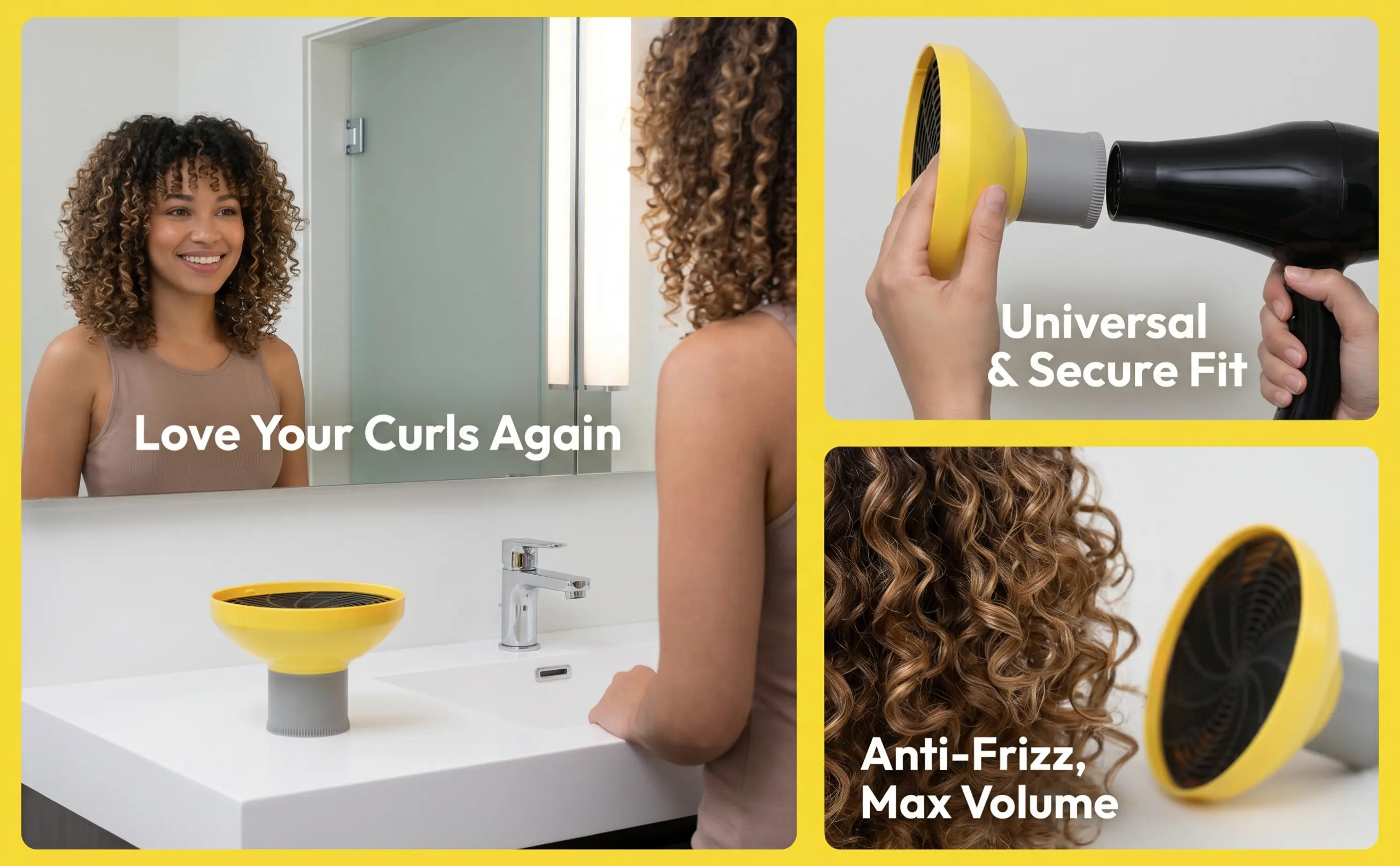 Hair Dryer Diffuser Attachment Universal - Универсальный насадка-диффузор для фена, подходящая для