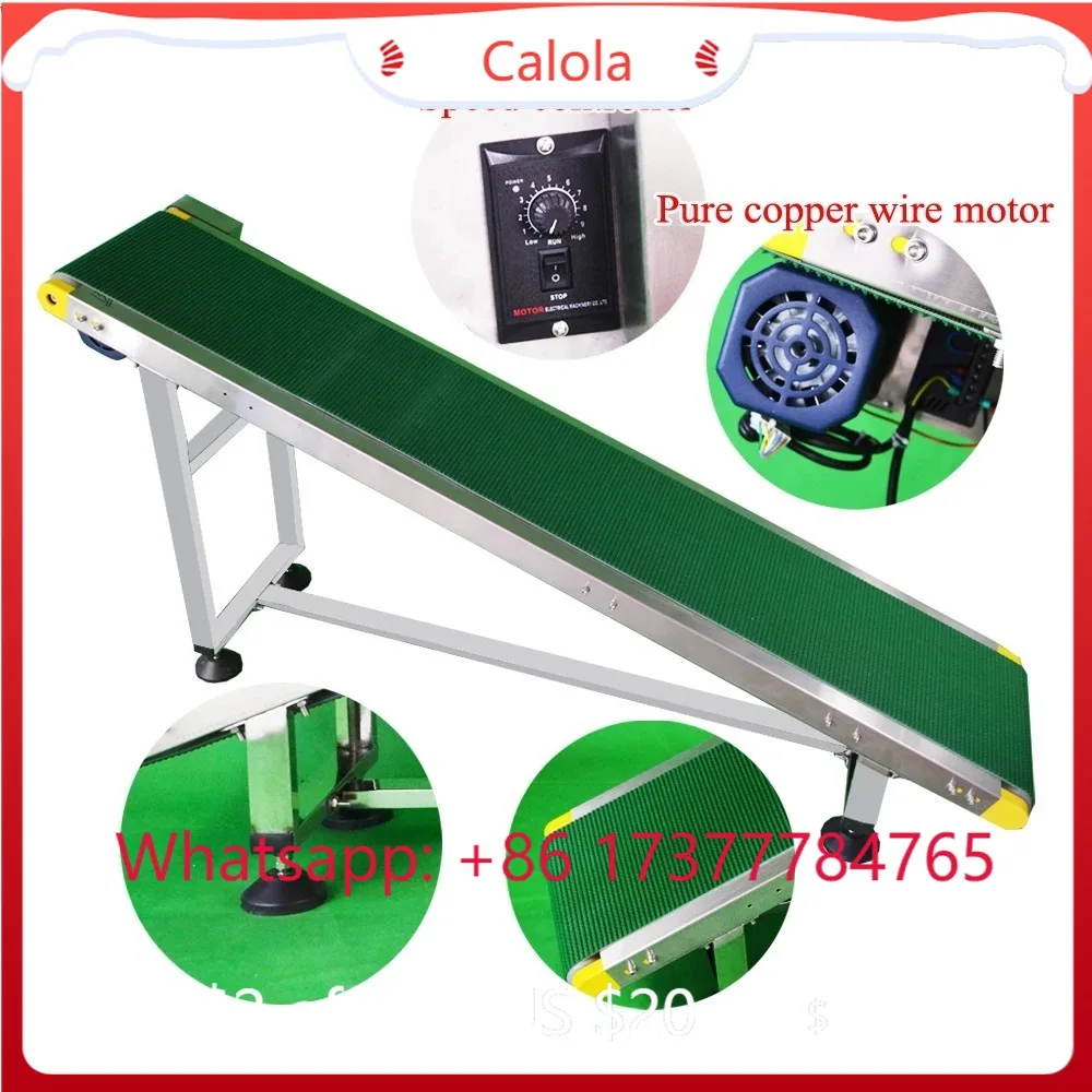 

250mm Width 1000-1500mm Length Stainless Steel Belt Conveyor 110V/220V for Industrial Automatic Production