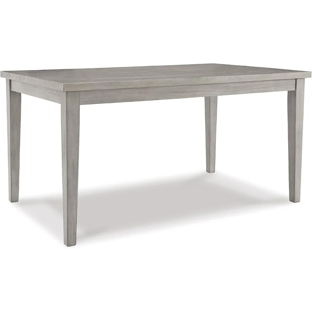 Mesa de comedor rectangular Parellen Modern Farmhouse, gris