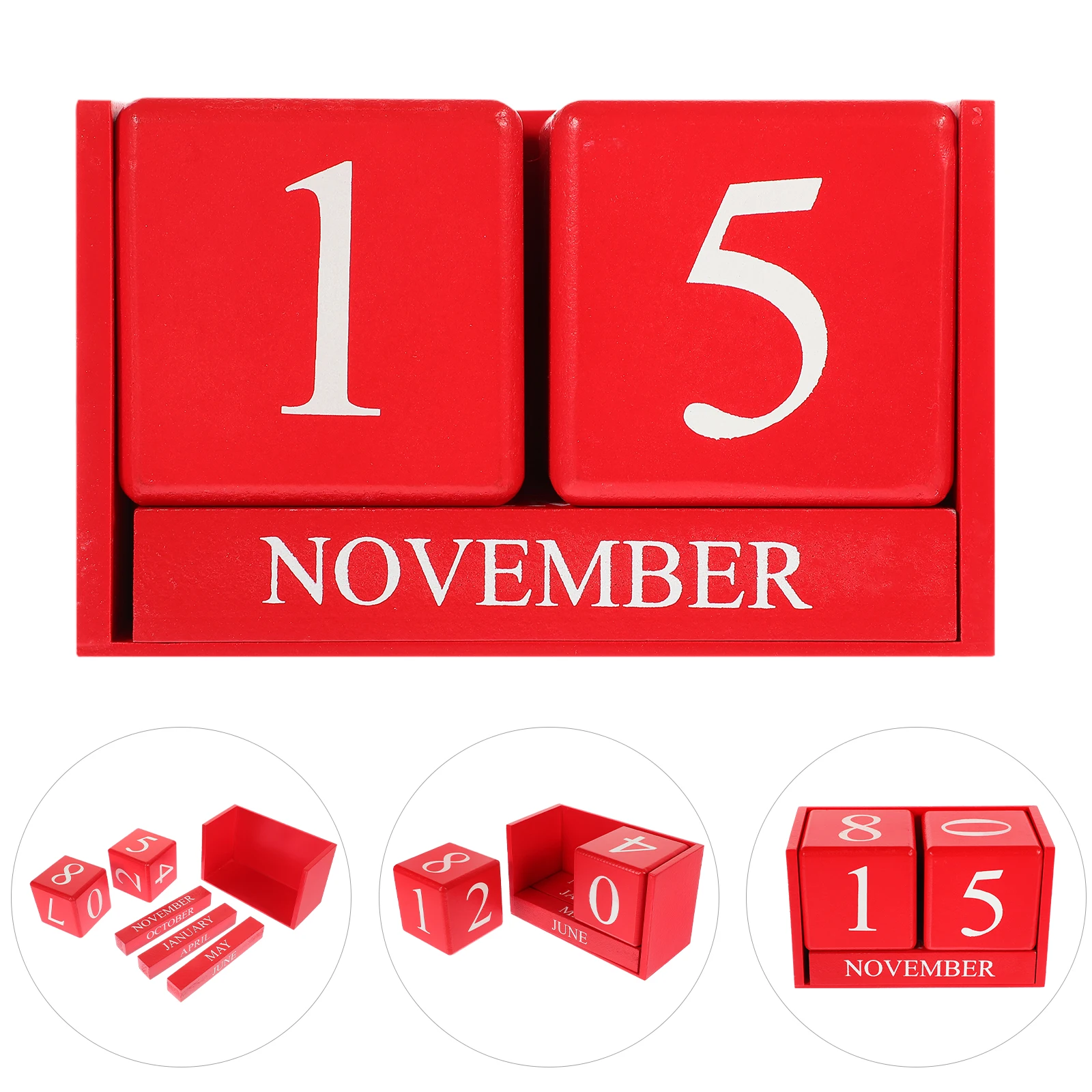 

Durable Practical Density Board Perpetual Calendar Blocks Desktop Calendar Elegant Table Calendar Home Decor