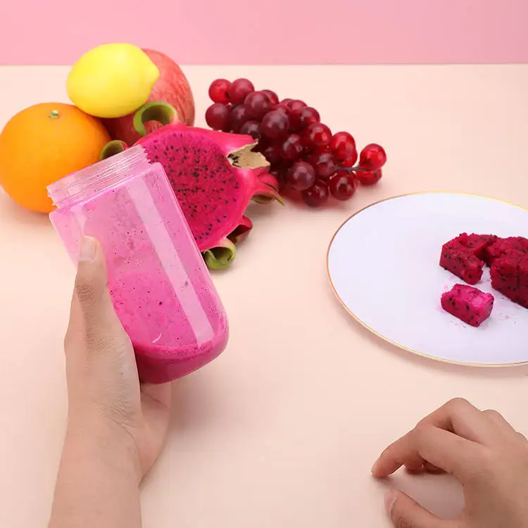 Mini Electric Charging Portable Wireless Juicer Cup 4 Blades Fruit Smoothie Blender