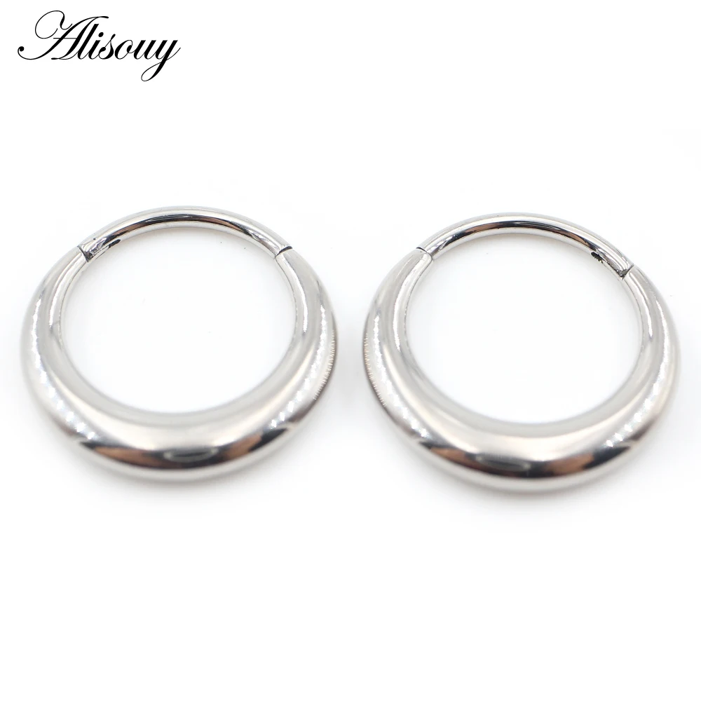 1Piece Punk G23 Titanium Round Moon Lip Nipple Nose Ring Daith Ear Hoop Captive Tragus Cartilage Helix Earrings Piercing Jewelry