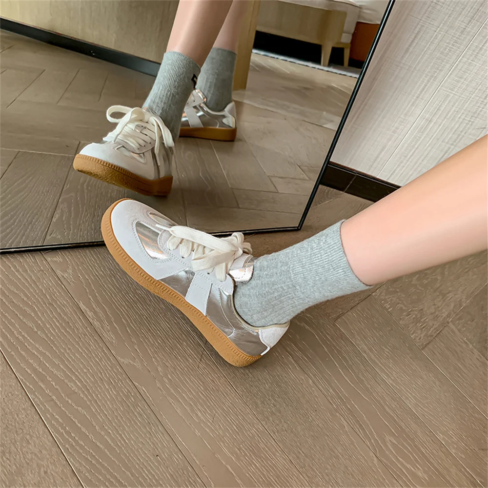 FEDONAS Fashion Women Suede Leather Sneakers Flats Heels Lace Up Spring Summer Autumn Casual Shoes Woman Round Toe Sport Shoes