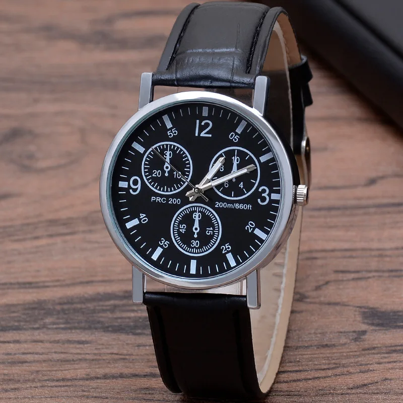 Men Quartz Watch Stylish Men's Chronograph Watches with Quartz Movement Leather Strap Gift for Boyfriend or Father for Men