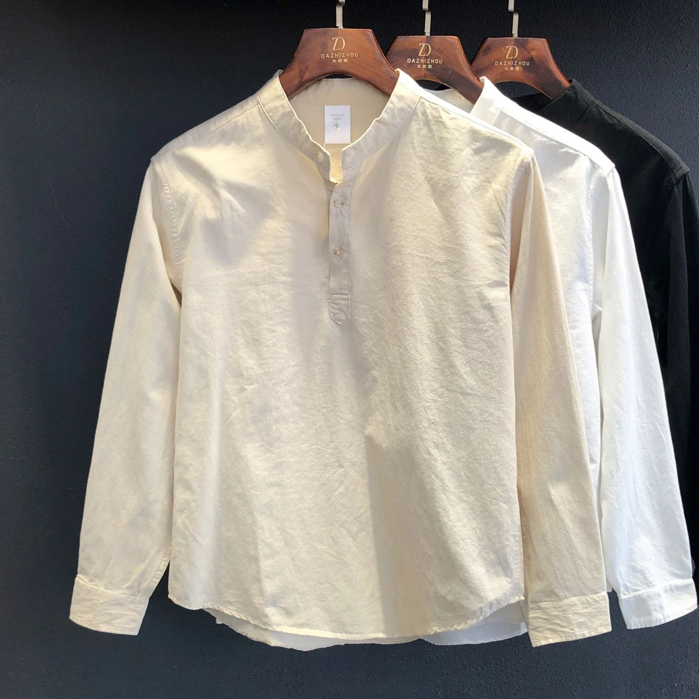 

Cotton Linen Long Sleeve Men's Shirt Fashionable Base Layer Simple Breathable High End Top for Autumn Season Comfortable Wear